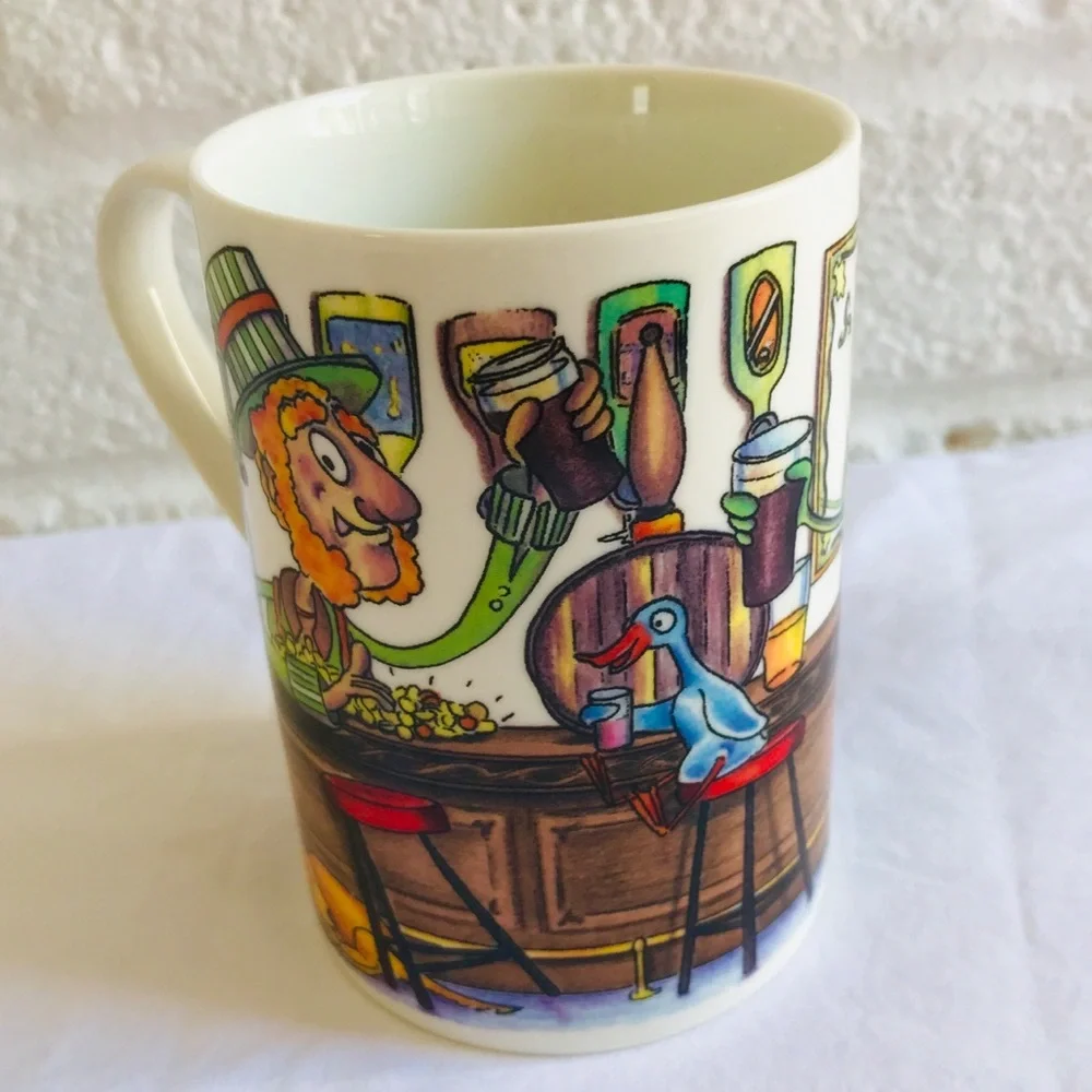 IRISH SHAMROCK TALES Mug Bone China Slainte! Coffee Tea Ireland